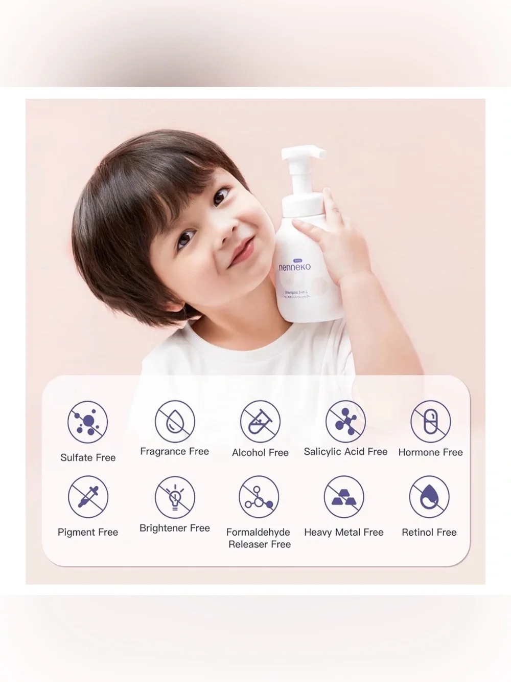 Nenneko Baby 3-in-1 Shampoo — Ages 0-12 Sealed NWT